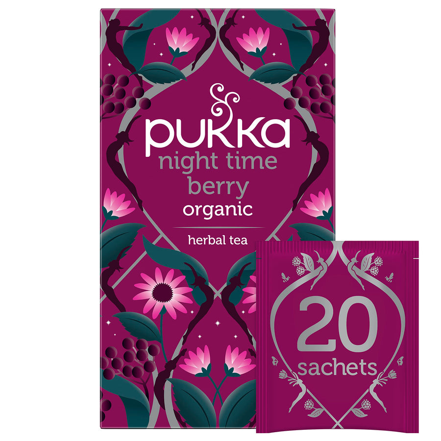 Pukka Night Time Berry Herbal Tea, 20 Count