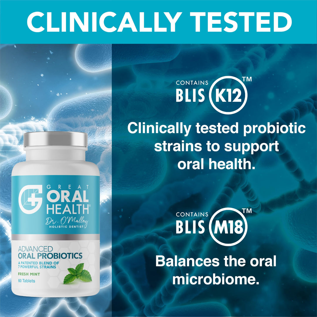 Great Oral Health Oral Probiotics Chewable Tablets, Mint, 60 Count