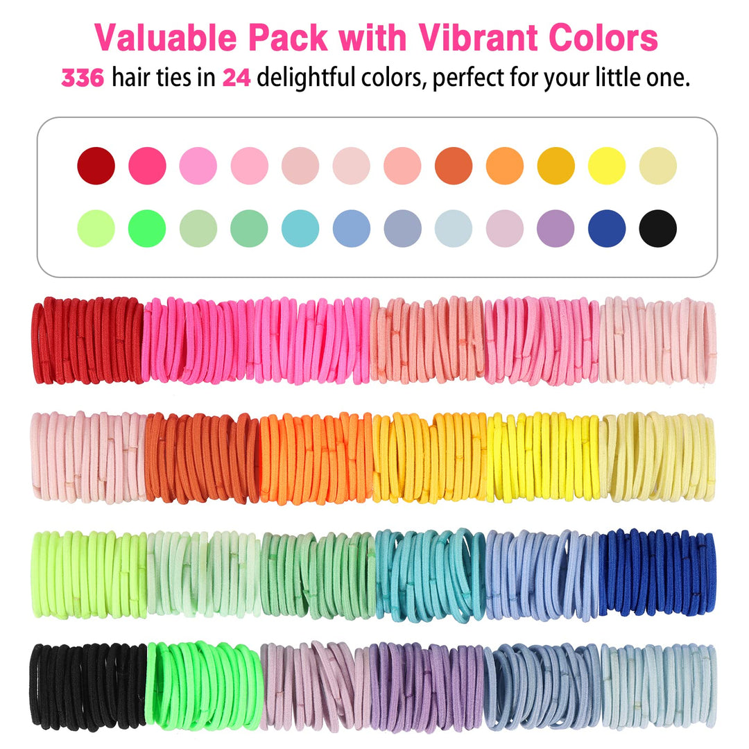 Funtopia Baby Hair Ties, Multicolor, 336 Count
