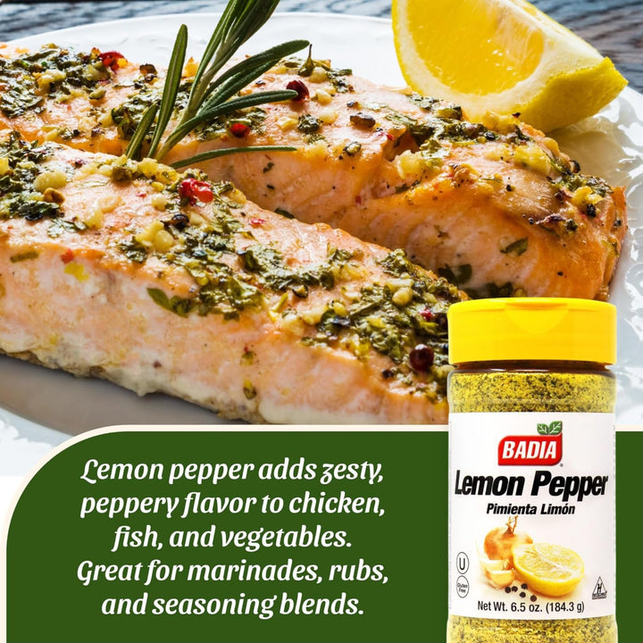 Badia Lemon Pepper Seasoning, 6.5 oz
