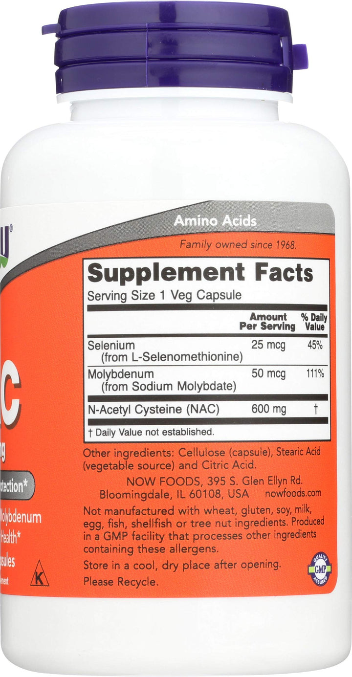 NOW NAC 600 mg, 100 Count