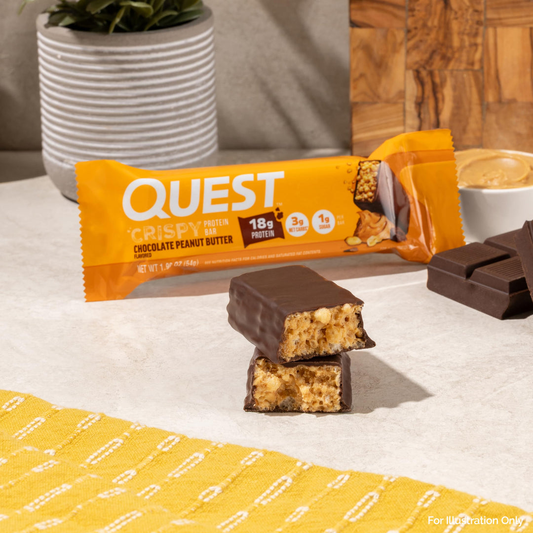 Quest Crispy Protein Bar, Chocolate Peanut Butter, 12 Count