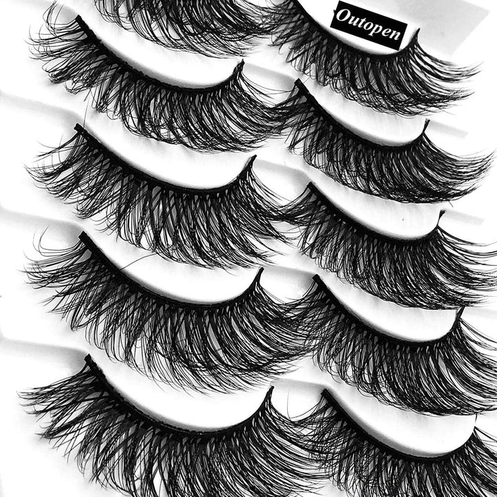 outopen 3D Mink False Eyelashes, Q1, 5 Count