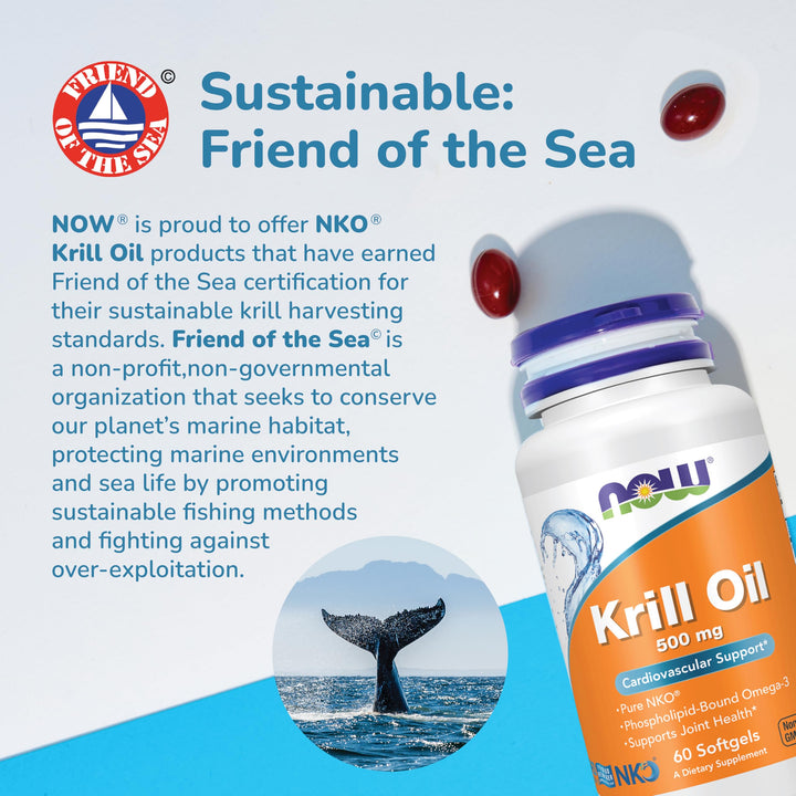 NOW Neptune Krill Oil, 500 mg, 120 Count