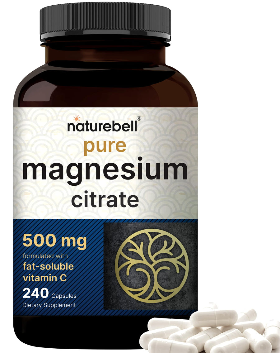 NatureBell Magnesium Citrate 500mg, 240 Count