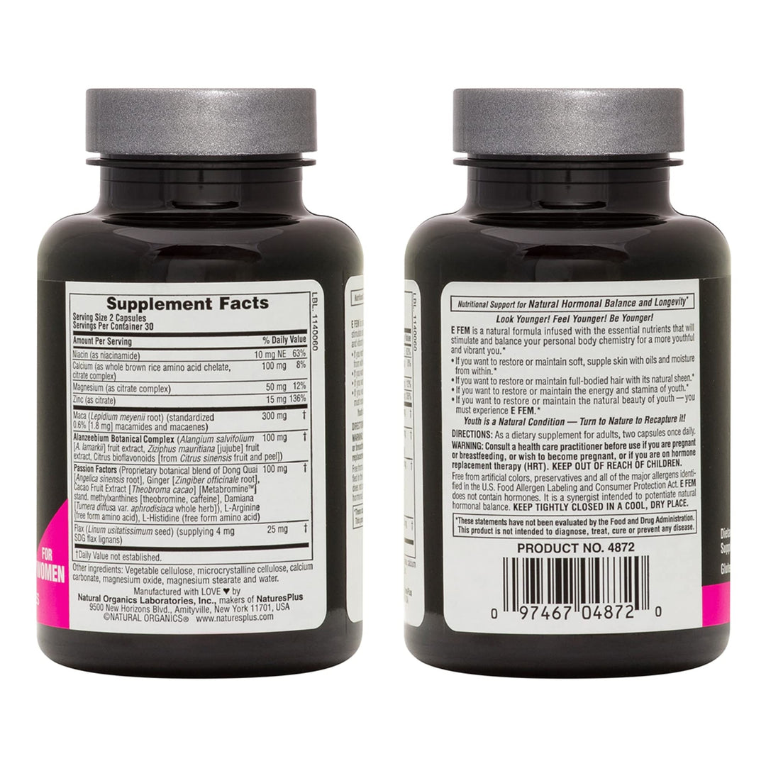 Nature's Plus E Fem For Women, 60 Count