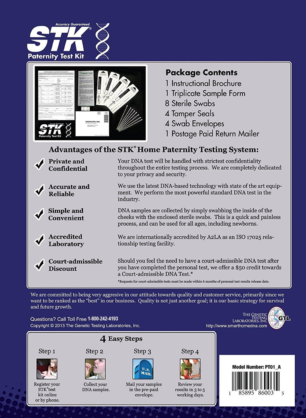 STK Paternity Test Kit, DNA, Home