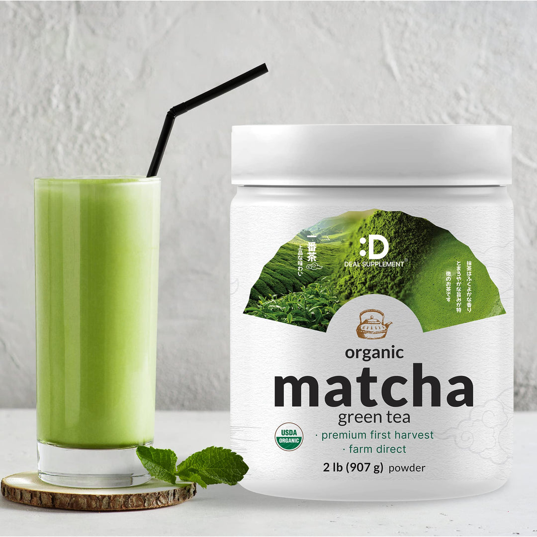 DEAL SUPPLEMENT Organic Matcha Green Tea Powder, Culinary Grade, 2 lb