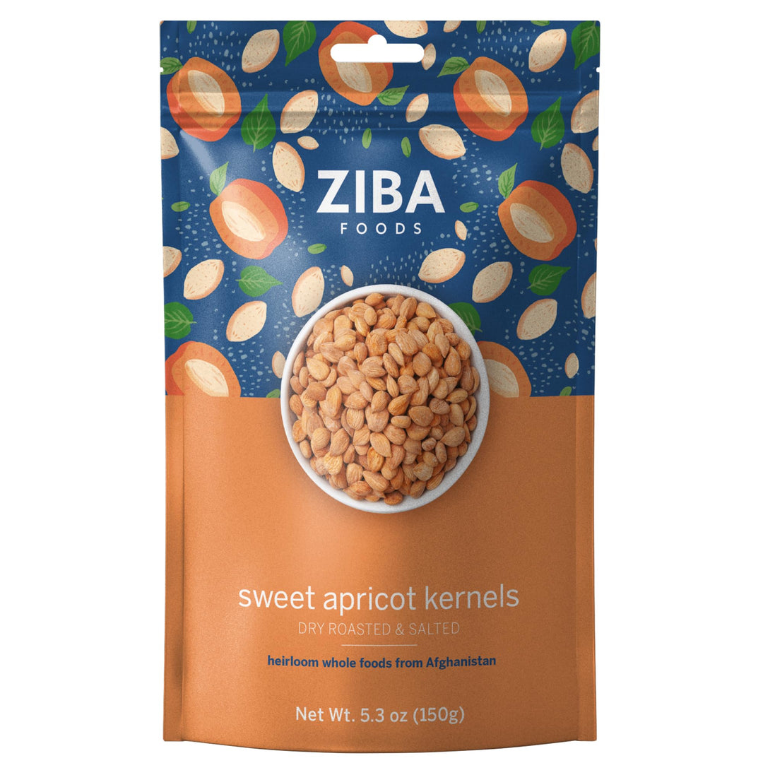 Ziba Sweet Apricot Kernels, Dry Roasted and Salted, 150 g