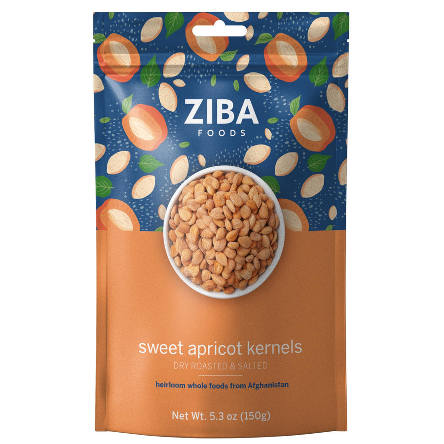Ziba Sweet Apricot Kernels, Dry Roasted and Salted, 150 g
