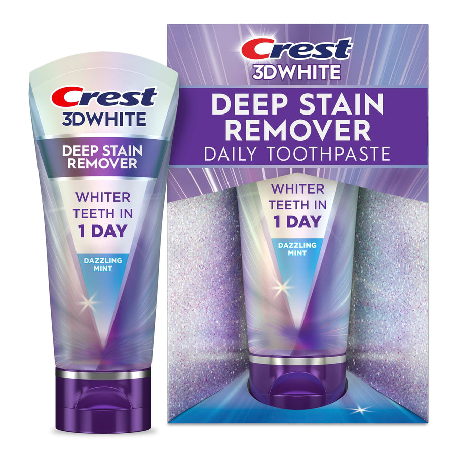 Crest 3DWhite Deep Stain Remover Toothpaste, Dazzling Mint, 2.1 oz