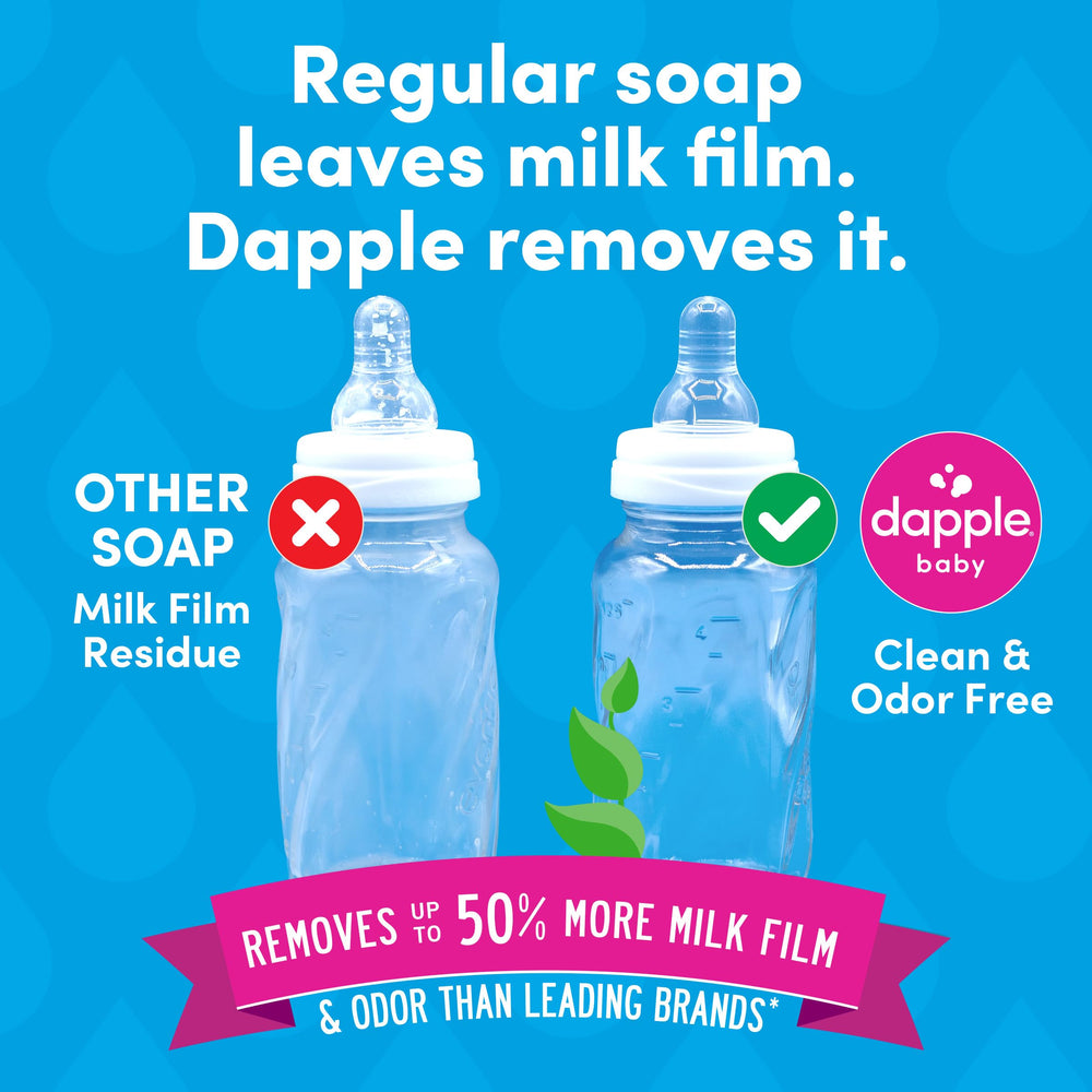 dapple Baby Bottle and Dish Liquid, Fragrance Free, 16.9 fl oz