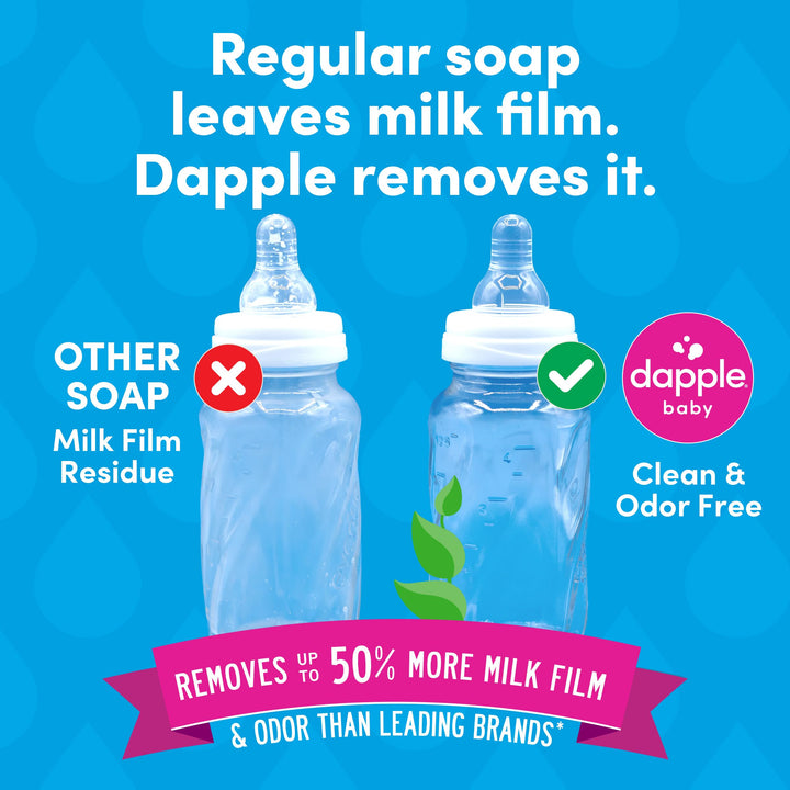 dapple Baby Bottle and Dish Liquid, Fragrance Free, 16.9 fl oz