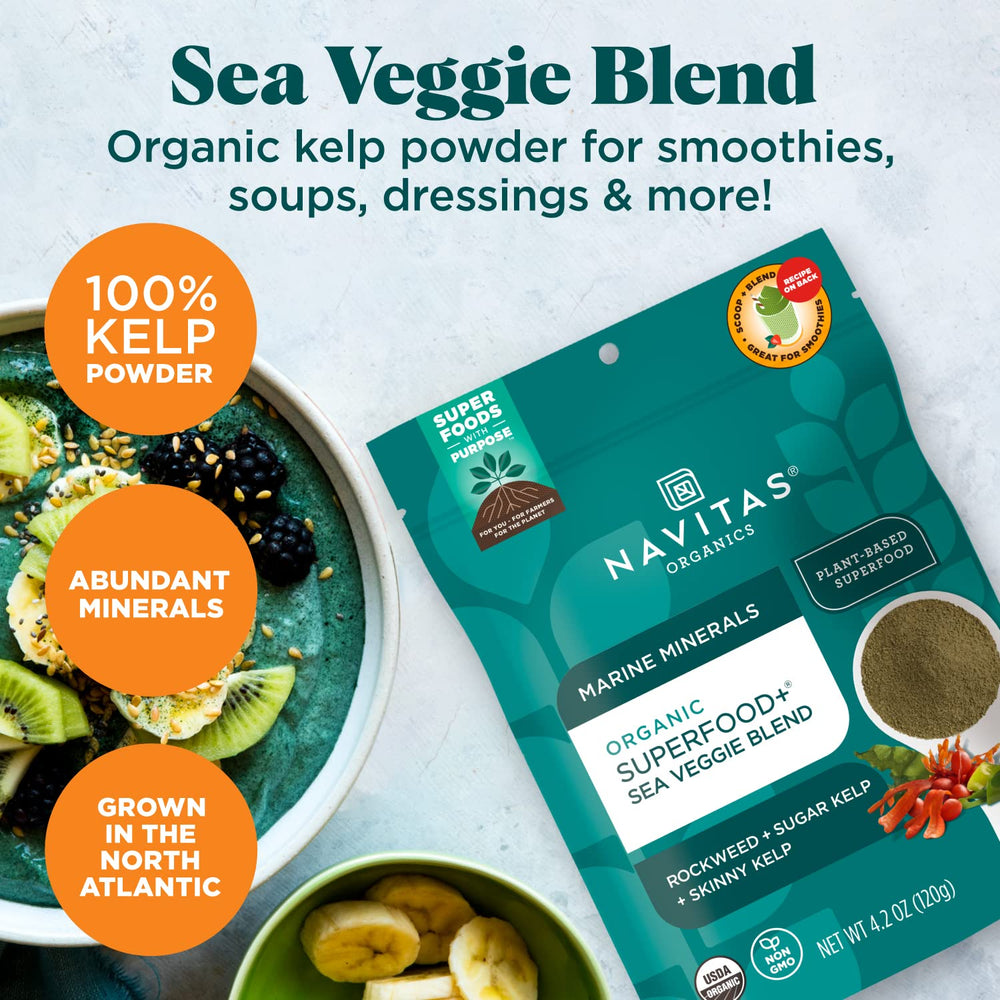 Navitas Organics Organic Sea Veggie Blend Superfood Plus, 4 oz