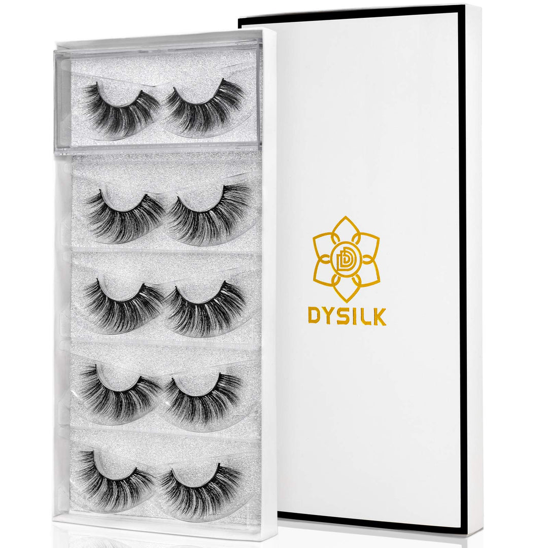 DYSILK Lashes False Eyelashes, 007, 18mm, 5 Count