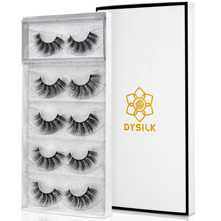 DYSILK Lashes False Eyelashes, 007, 18mm, 5 Count