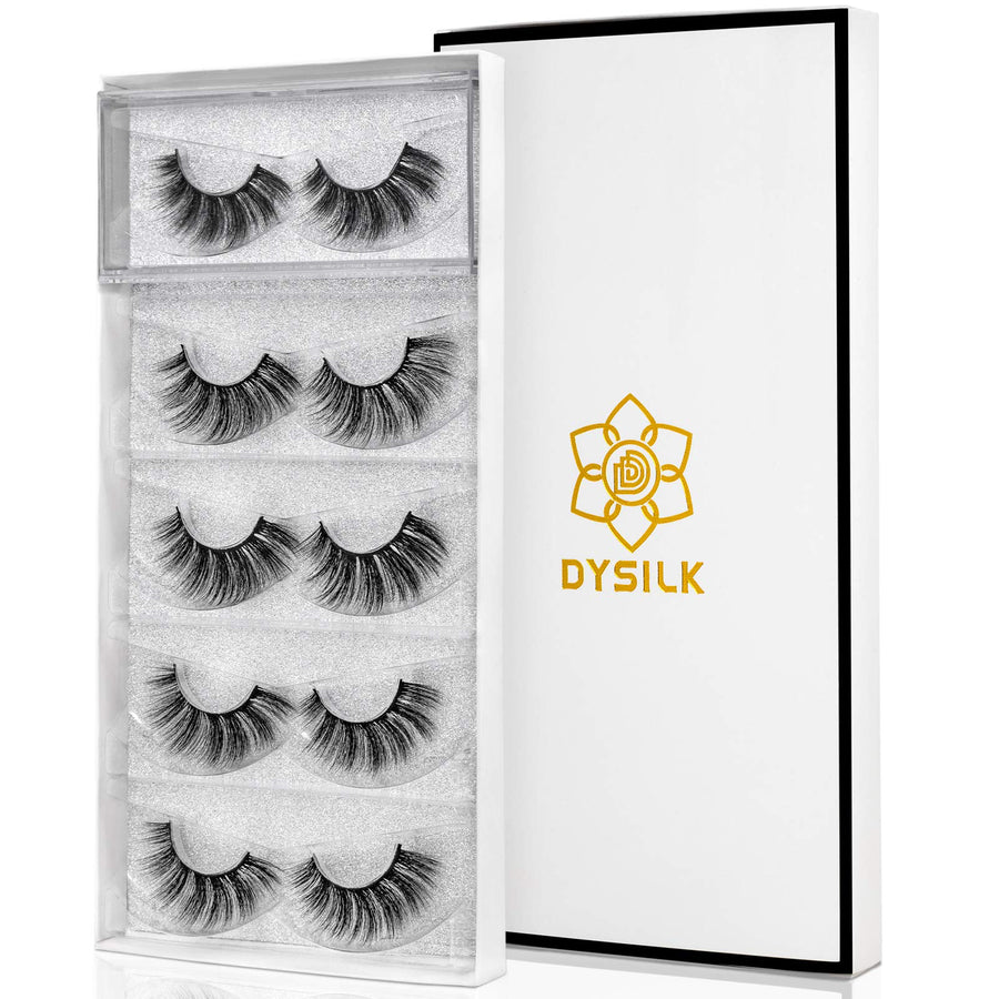 DYSILK Lashes False Eyelashes, 007, 18mm, 5 Count