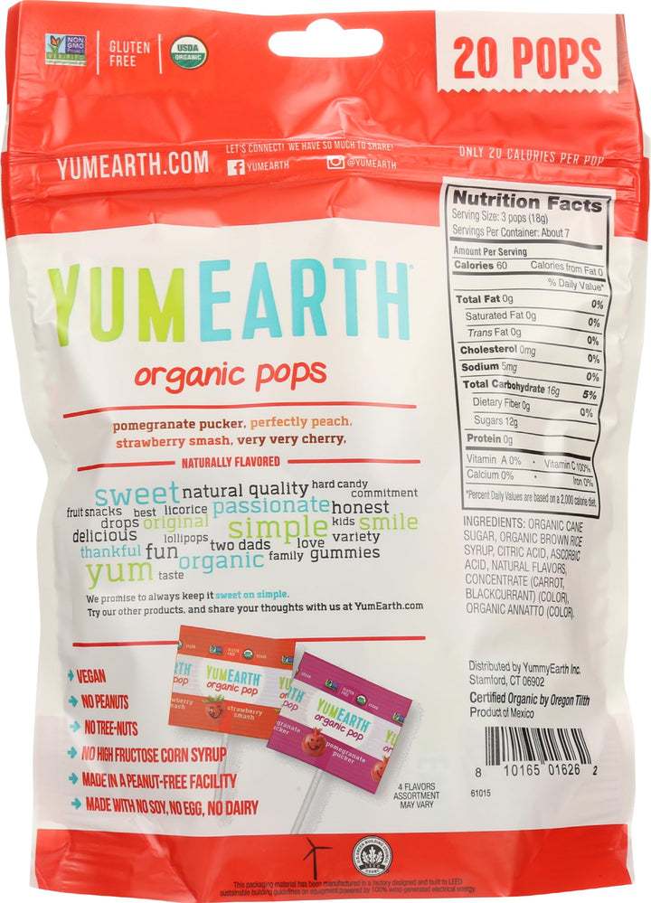YumEarth Lollipops, Fruit, 4.2 oz