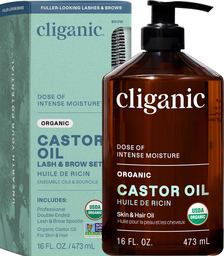 Cliganic Organic Castor Oil, 16 fl oz