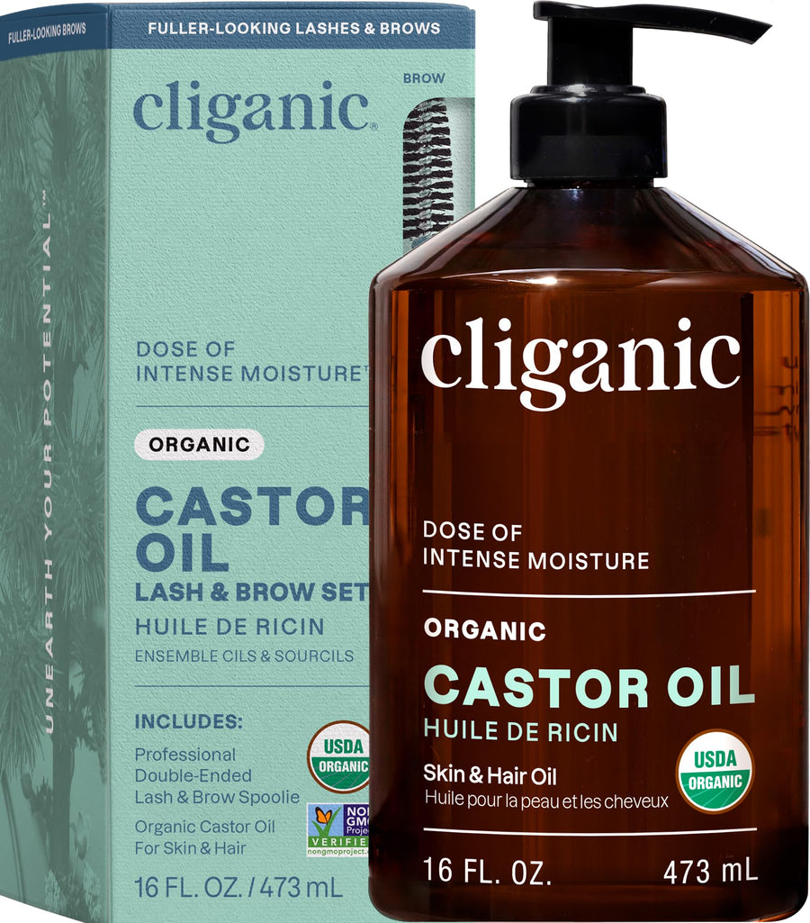 Cliganic Organic Castor Oil, 16 fl oz