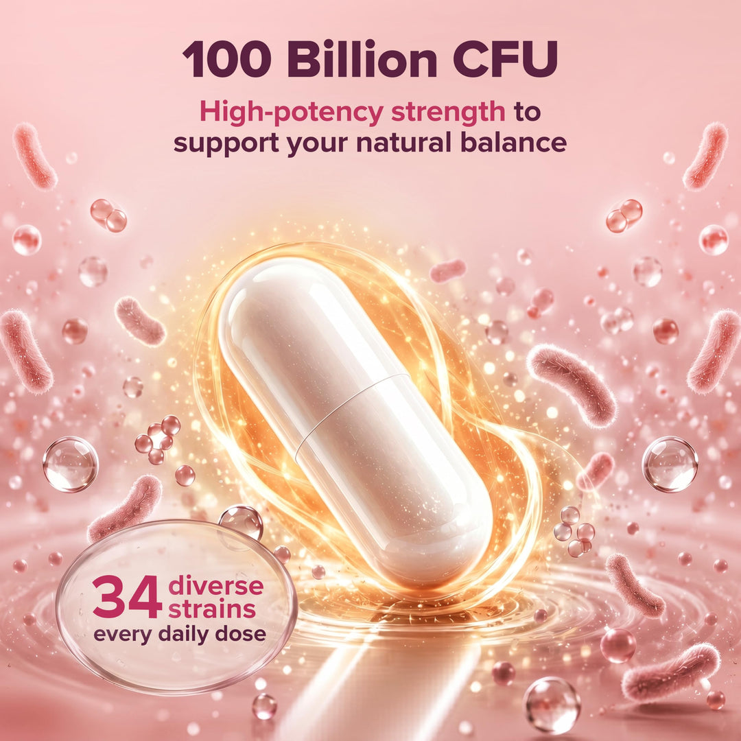 Wholesome Wellness Raw Probiotics for Women, 100 Billion CFUs, 60 Count