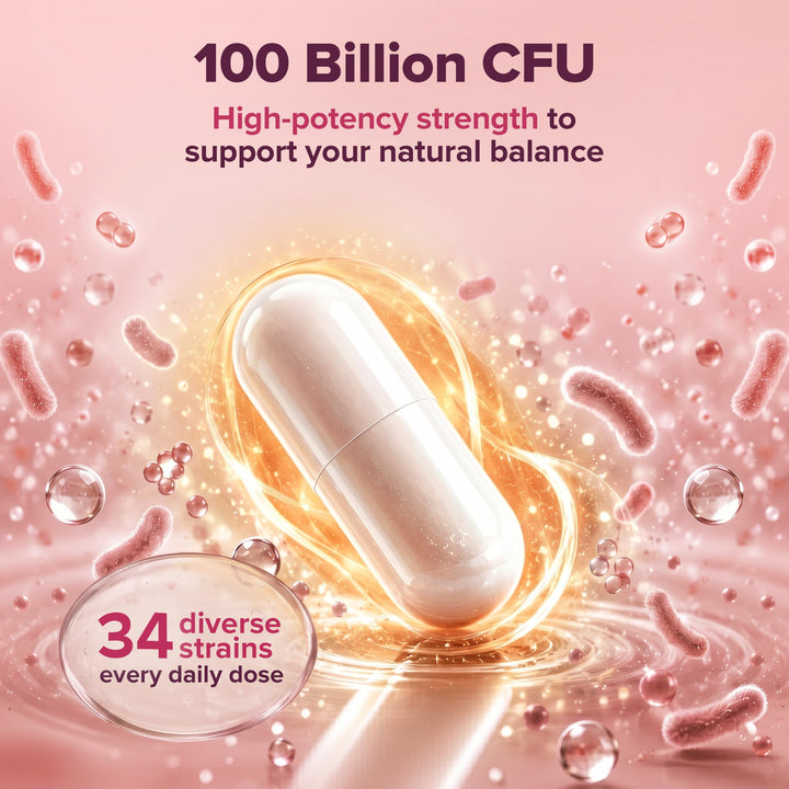 Wholesome Wellness Raw Probiotics for Women, 100 Billion CFUs, 60 Count