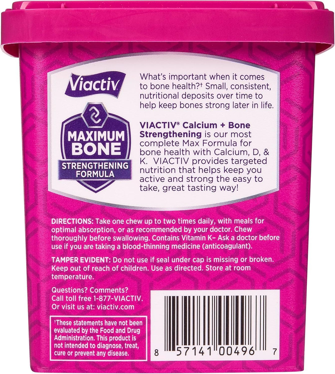 Viactiv Calcium Plus D Soft Chews, Caramel, 60 Count