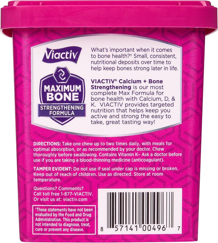 Viactiv Calcium Plus D Soft Chews, Caramel, 60 Count
