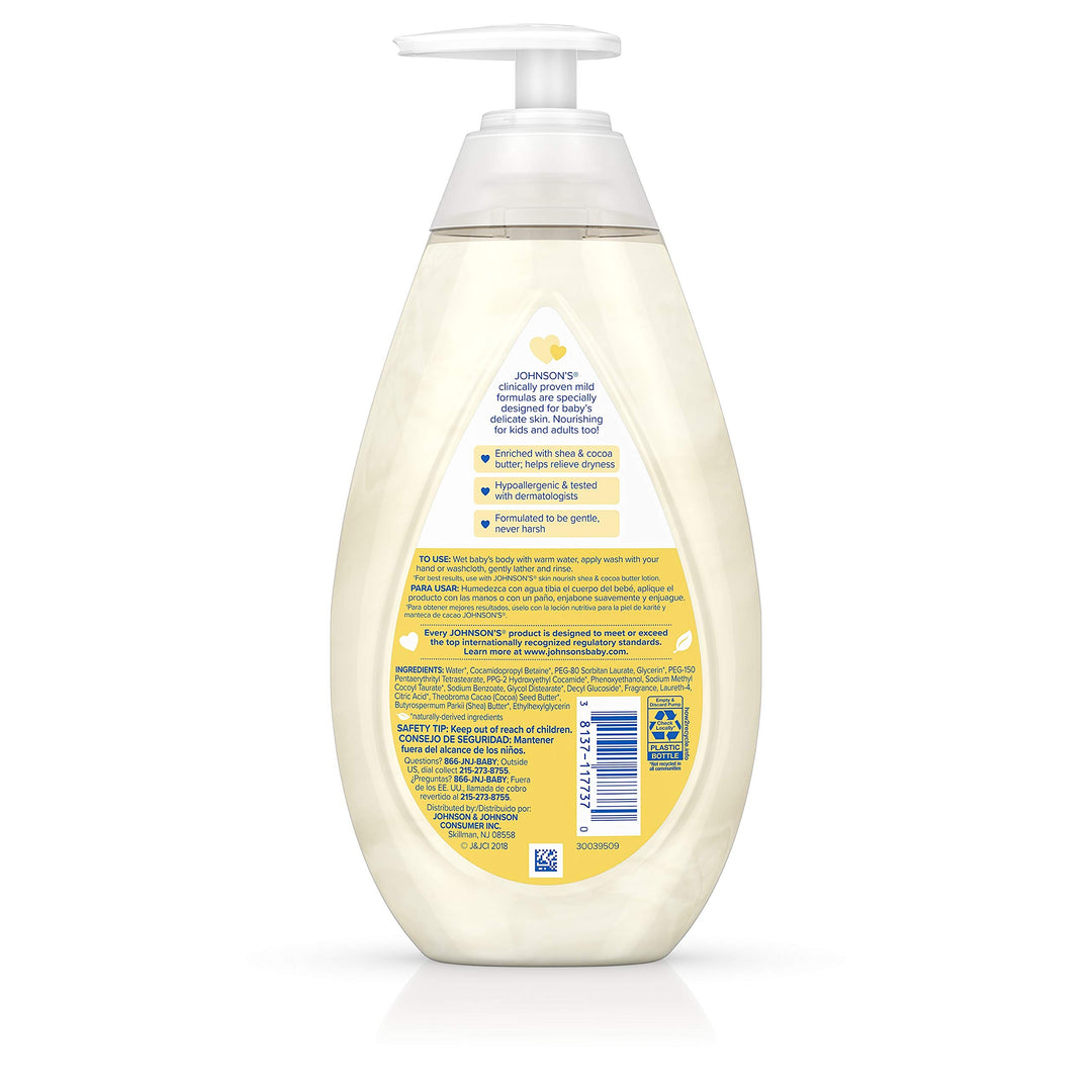 Johnsons Baby Wash, Shea & Cocoa Butter, 16.9 fl oz
