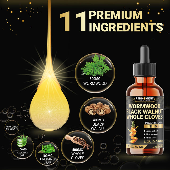 Penhoment Liquid Wormwood Drops, Pineapple Flavor, 2 fl oz