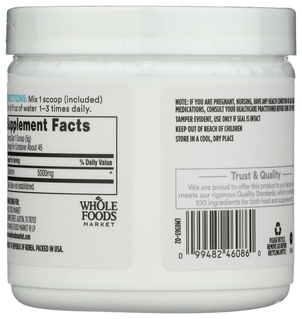 Whole Foods Market L-Glutamine Free Form Powder, 8 oz