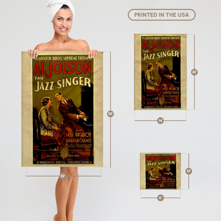 3dRose ad for Jazz Singer with al Jolson Towel, 15 x 22