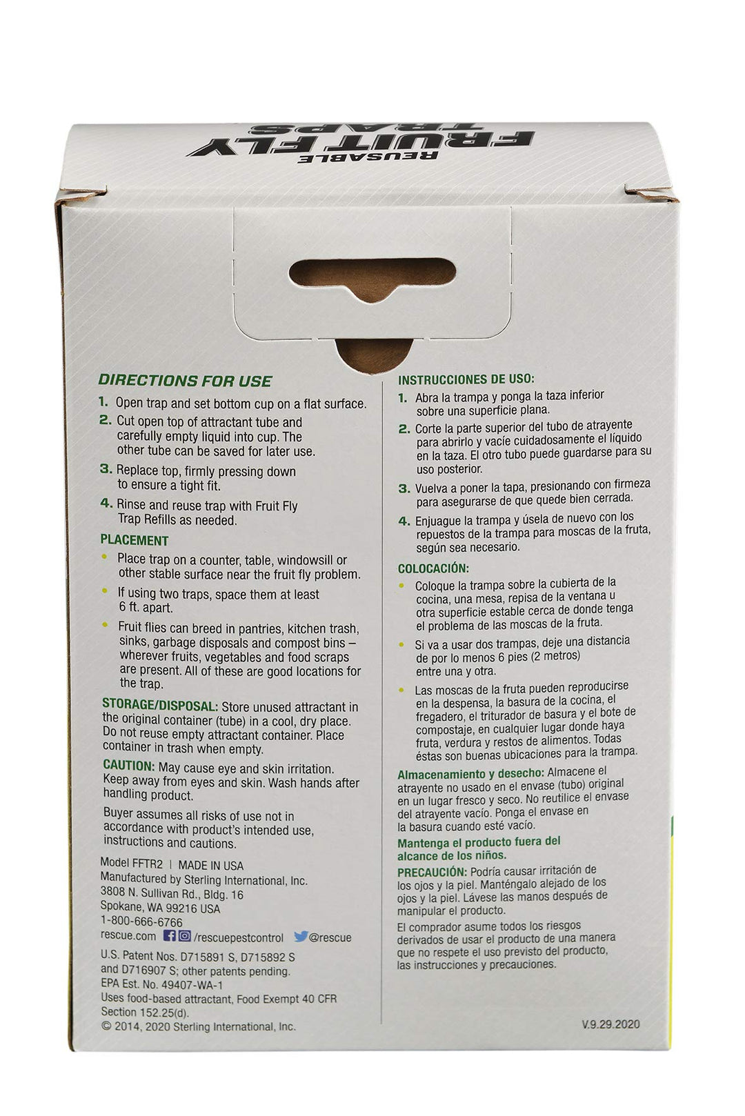 RESCUE Fruit Fly Lure Trap, Pack of 2