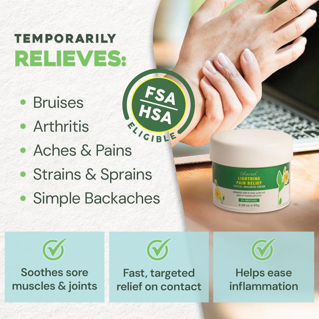 Ebanel Pain Relief Gel, Menthol Arnica