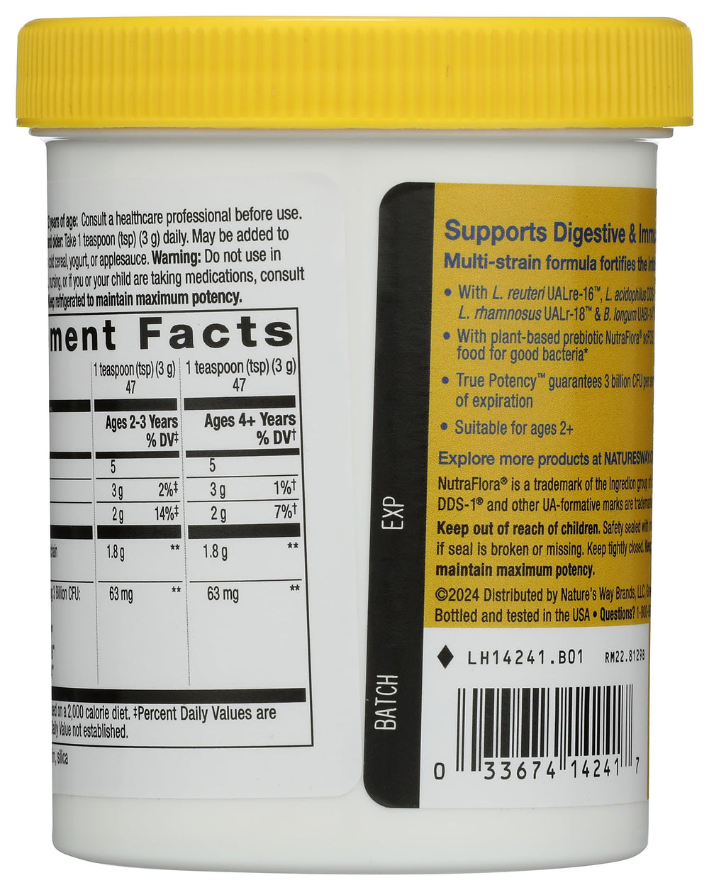Nature's Way Primadophilus Reuteri Superior Probiotic Multi-Strain Powder, 5 oz