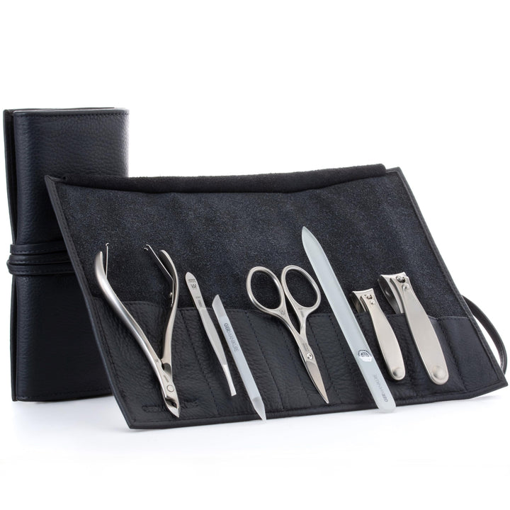 GERmanikure Manicure Set, Black, 7 Count