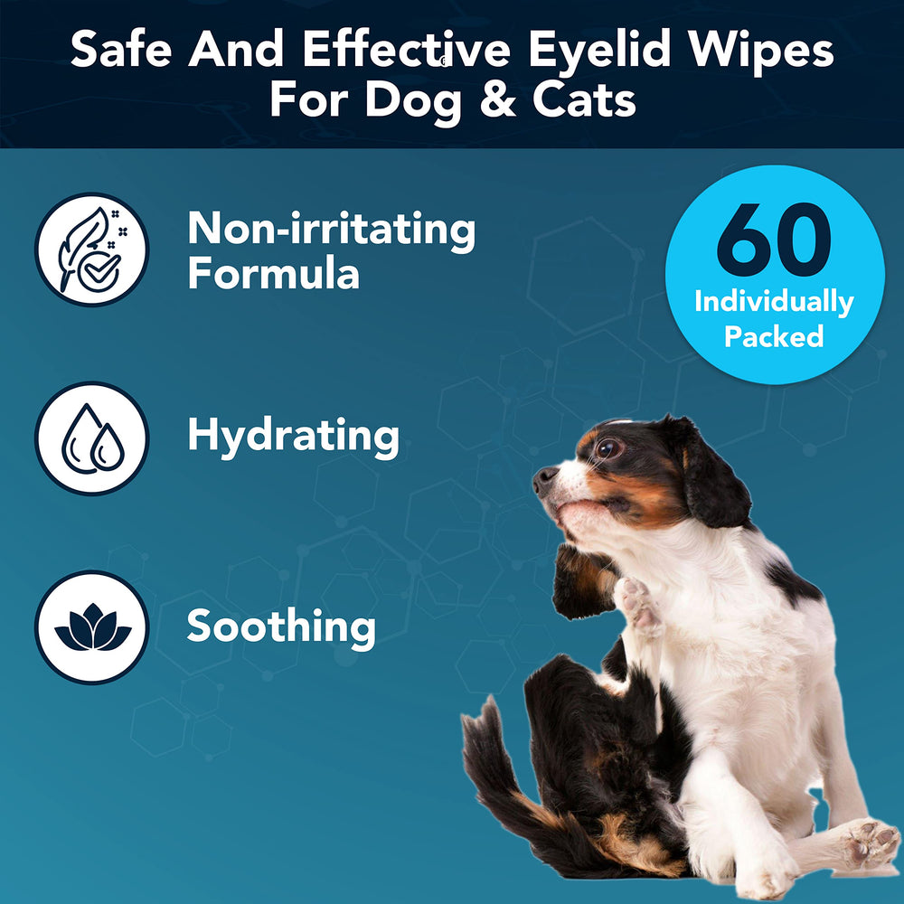 NOVEHA Dog Eye Wipes, 60 Count