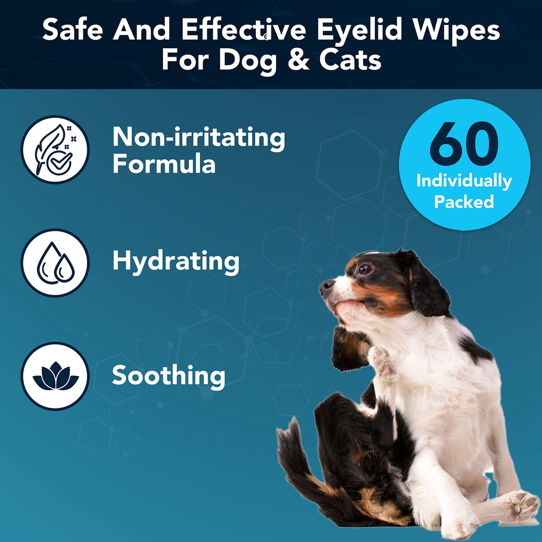 NOVEHA Dog Eye Wipes, 60 Count