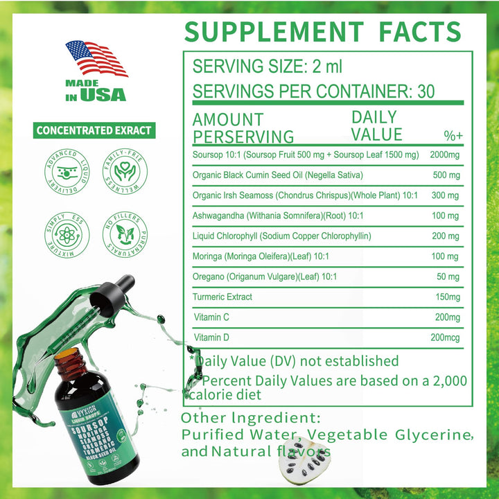 Vyxion Soursop Bitters Liquid Drops, 2 fl oz