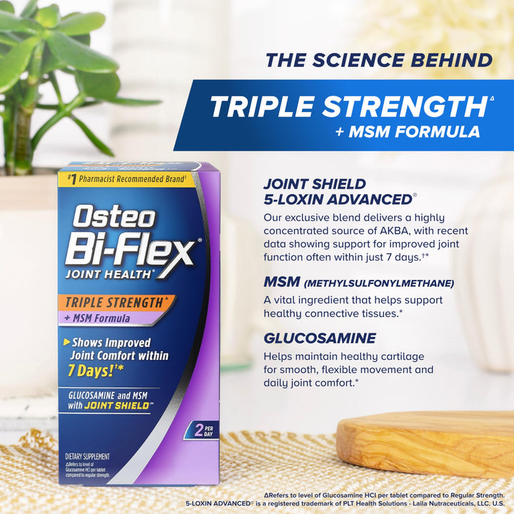 Osteo Bi-Flex Triple Strength With MSM, 80 Count