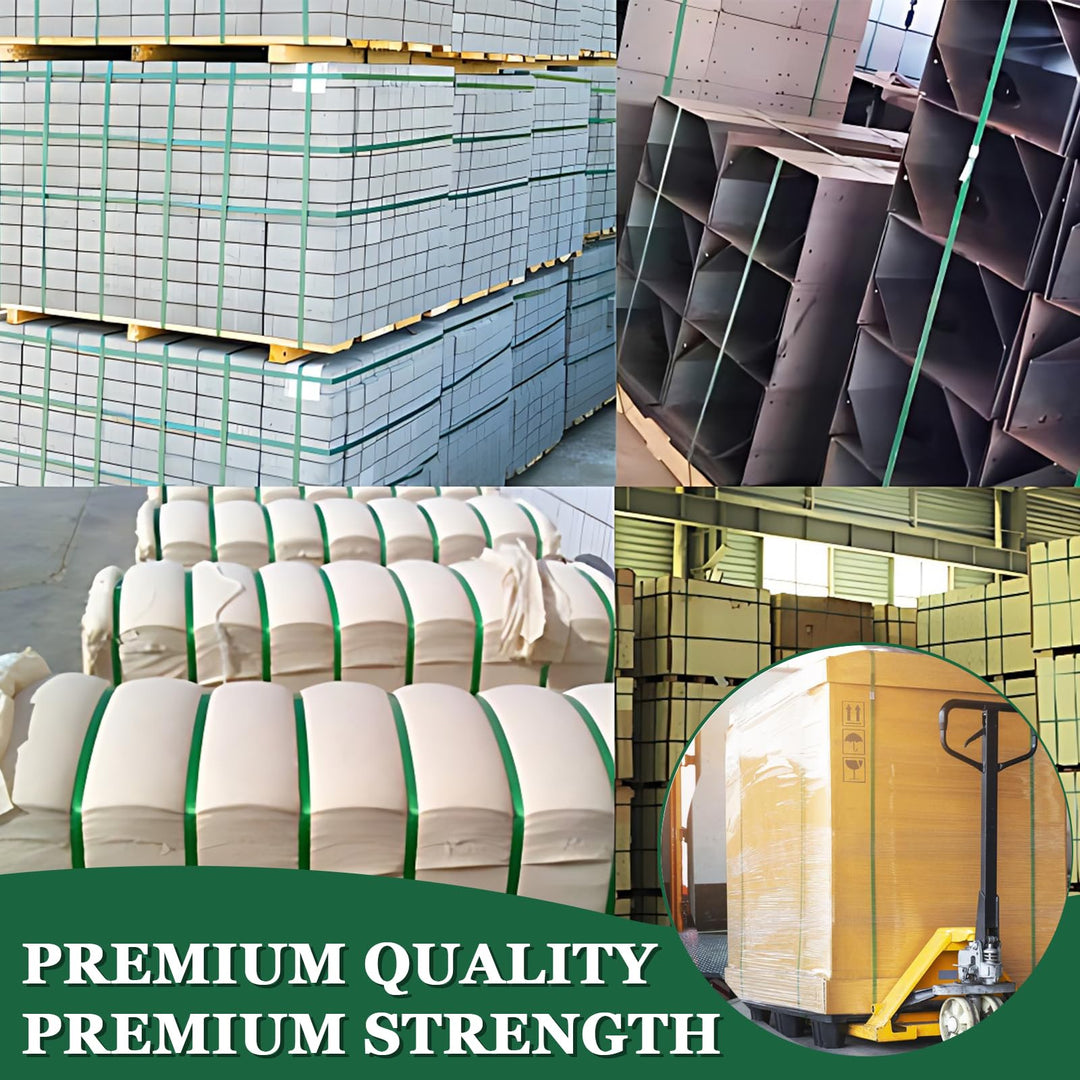 WCM Strapping Heavy Duty Polyester Strapping Roll, 5/8 in x 1500 ft, 1400 lb Break Strength