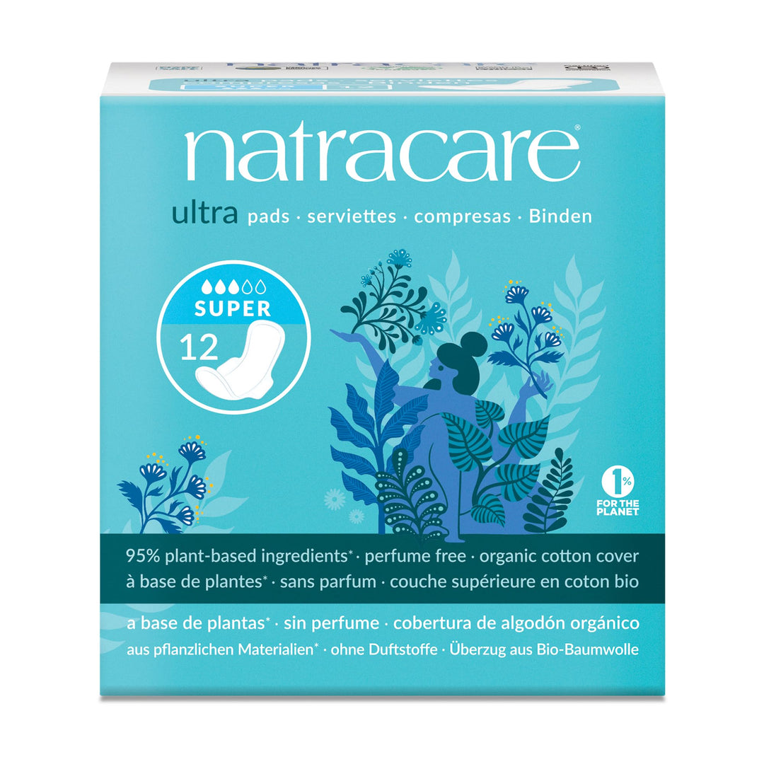 Natracare Ultra Pads Organic Cotton, 12 Count