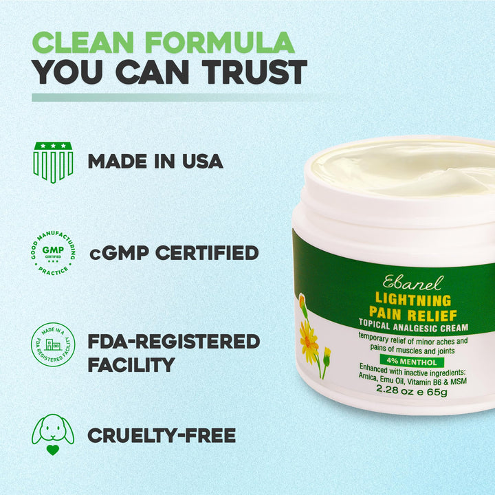 Ebanel Pain Relief Gel, Menthol Arnica