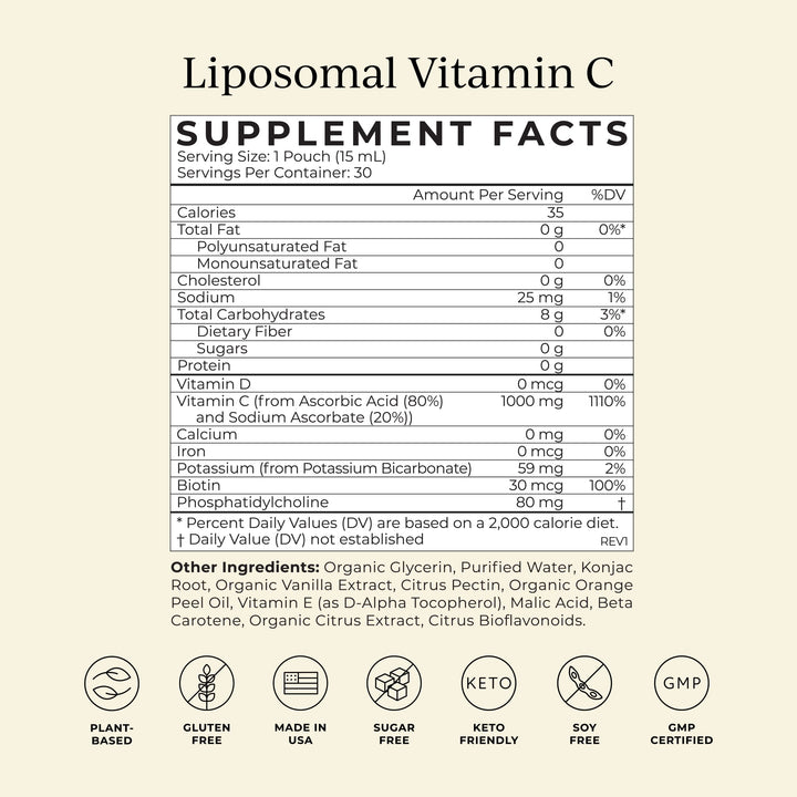 Cymbiotika Liposomal Vitamin C, 1000 mg