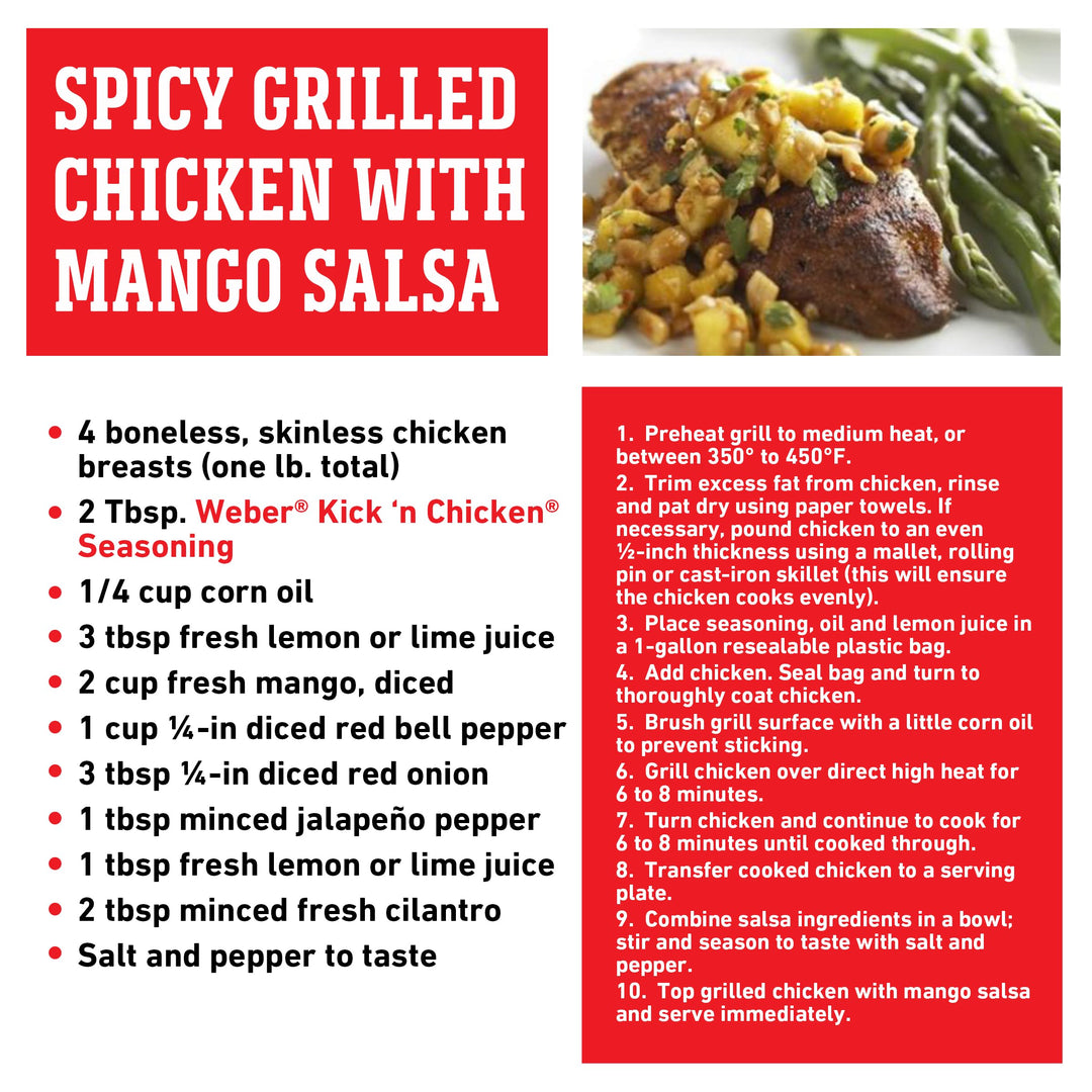 Weber Kick'n Chicken Seasoning, 2.5 oz