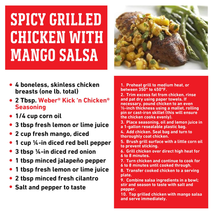 Weber Kick'n Chicken Seasoning, 2.5 oz