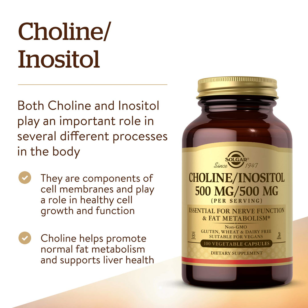Solgar Choline Inositol 500 mg, 100 Count