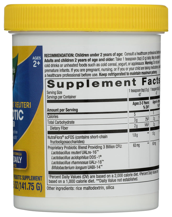 Nature's Way Primadophilus Reuteri Superior Probiotic Multi-Strain Powder, 5 oz