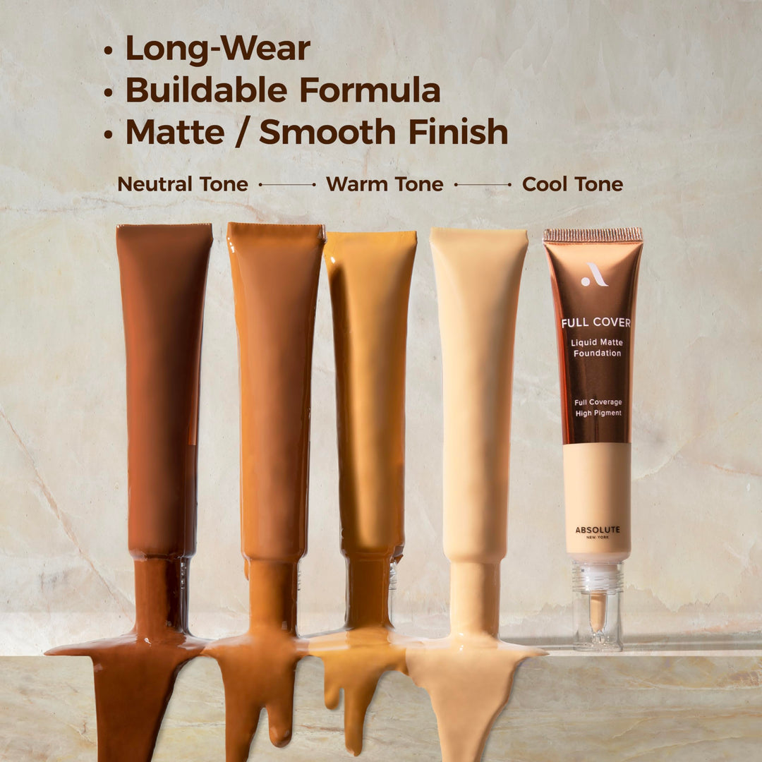 Absolute New York Full Cover Liquid Matte Foundation, Neutral Linen