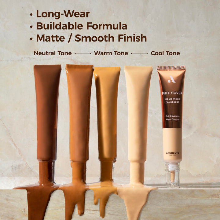 Absolute New York Full Cover Liquid Matte Foundation, Neutral Linen